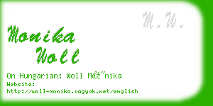 monika woll business card